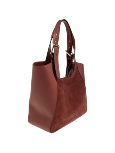 Shopperka Furla skórzana brązowa