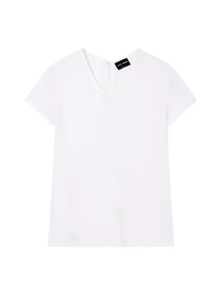Tricou Giorgio Armani cu decolteu în V alb