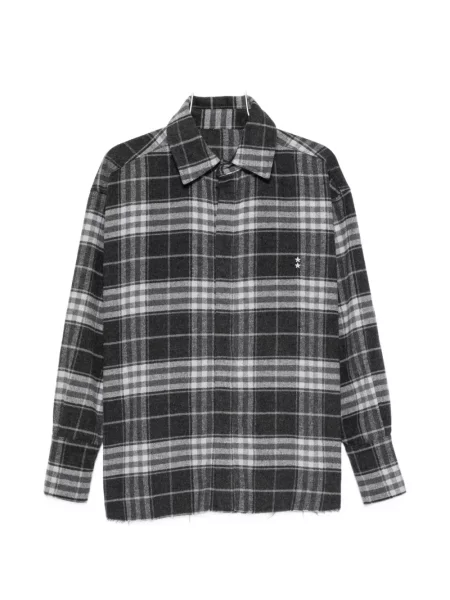 Cămașă de blugi Icon Denim în carouri gri