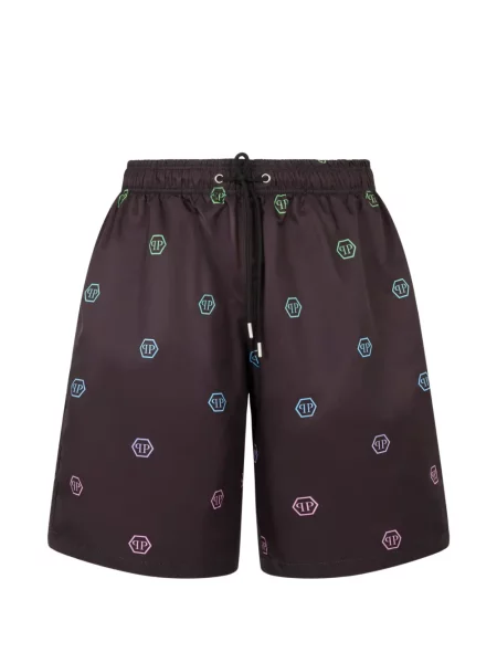 Șnur de strângere pantaloni scurți Philipp Plein negru