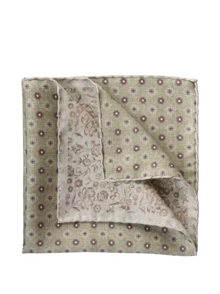 Reversibil cravată Elizabetta de mătase verde