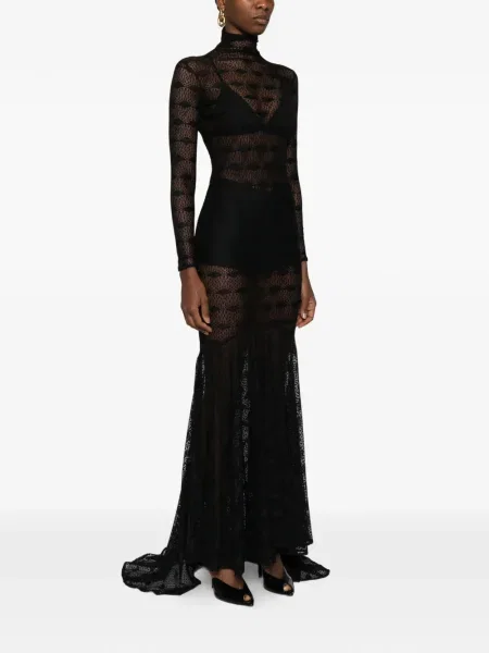 Rochie maxi Atu Body Couture lungă de costum negru