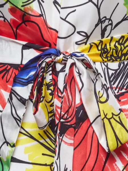 Gėlėtas raštuotas kombinezonas Boutique Moschino balta