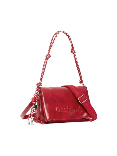 Crossbody torbica Desigual z avtogramom rdeča