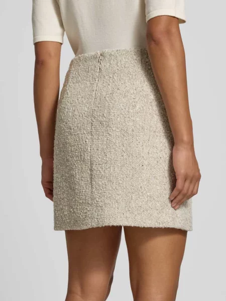 Spódnica mini z dodatkiem wełny w imitacji bouclé model BUCCO' Cph Muse biała