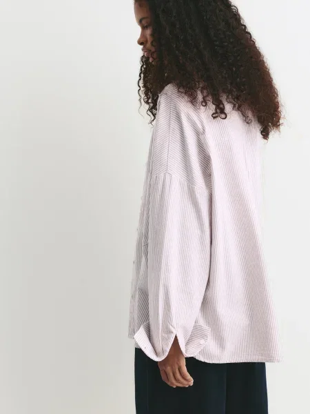 Pull&Bear Bluză PACIFIC mauve alb
