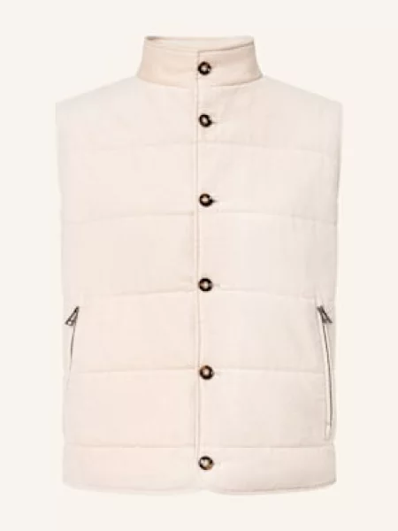 Windsor. Prošívaná Vesta Erice Z Manšestru béžová