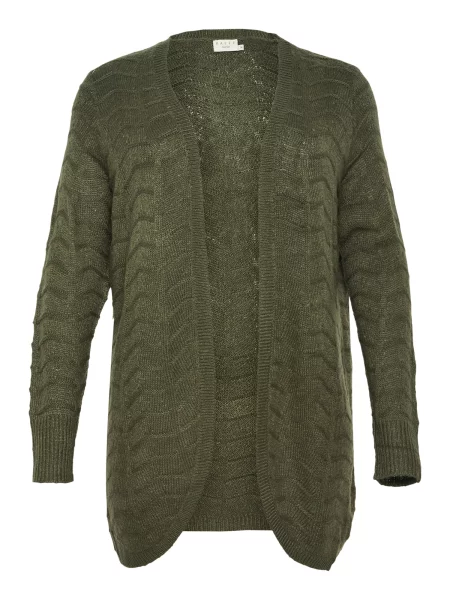 KAFFE CURVE Geacă tricotată Emana oliv