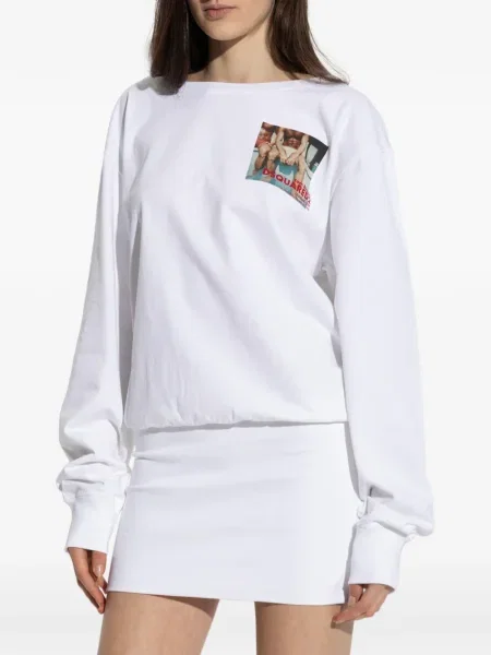 Sukienka Dsquared2 garniturowa biała