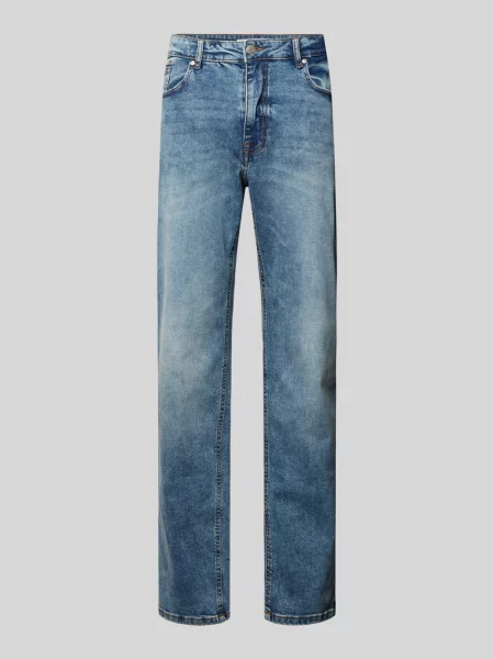 Jeansy o kroju slim fit z 5 Review niebieskie