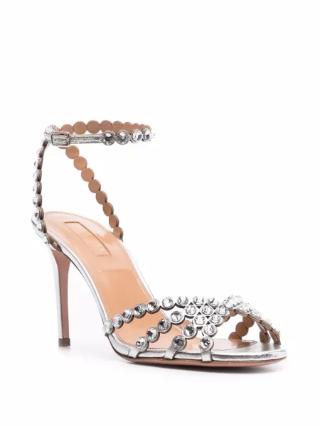 Sandale Aquazzura argintiu