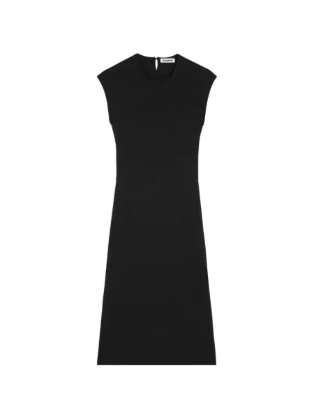 Rochie Jil Sander fără mâneci cu decolteu rotund negru