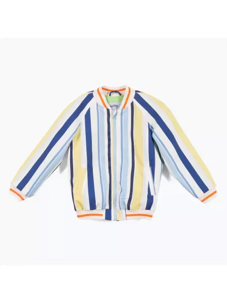Kurtka dziecięca KID STORY Bio Finishing Bomberka colorful stripes
