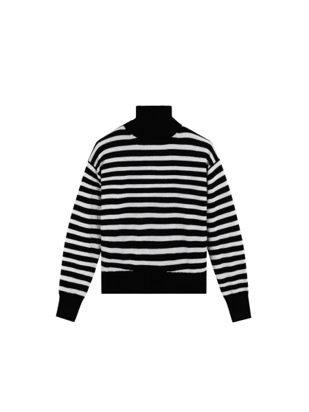 Scalpers Pulover Joy Turtle negru alb