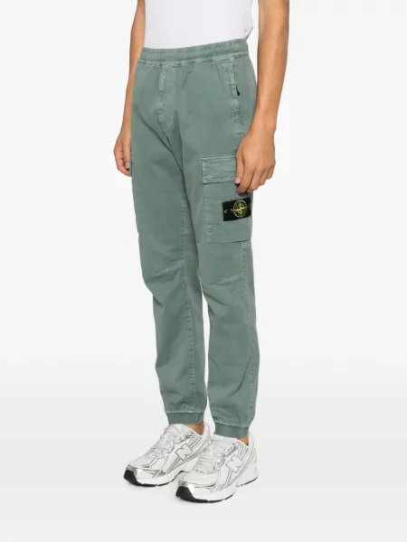 Pantaloni cargo Stone Island cu strasuri verde