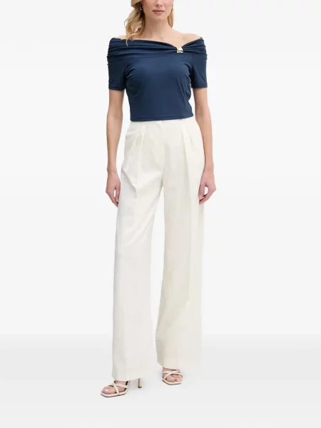 Top Guess cu volane albastru
