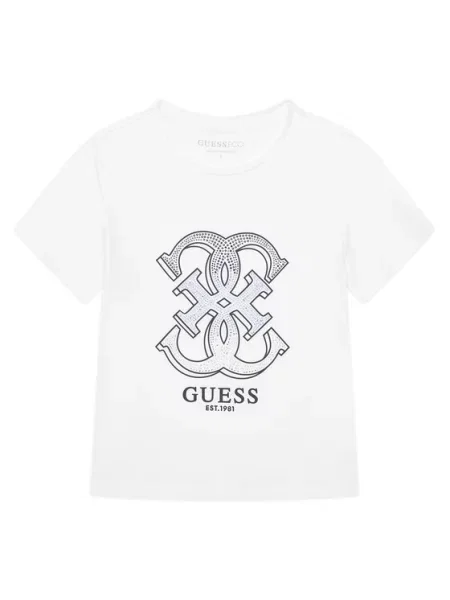 Guess Majica Regular Fit bela