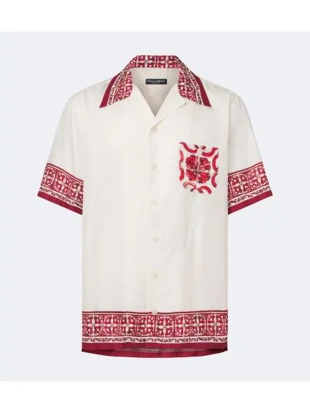 Cămașă Dolce&gabbana de mătase alb