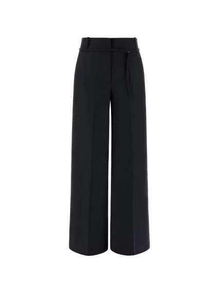 Pantaloni palazzo Paul & Shark de lână negru