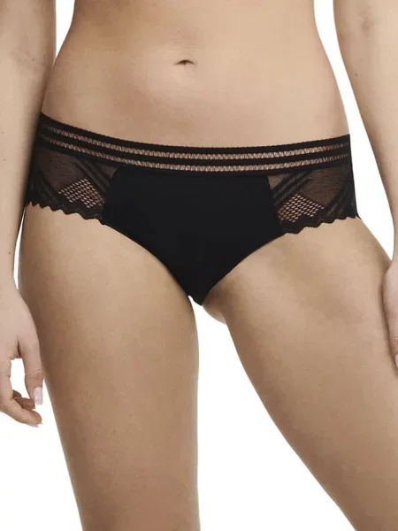 Кружевные трусики хипстеры чорні