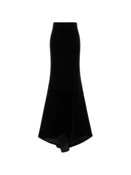 Fusta maxi Costarellos de catifea negru