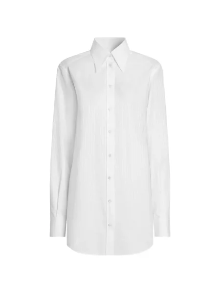 Cămașă Dolce & Gabbana cu dungi din poplin alb