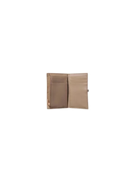 Calvin Klein Portfel Emblem Hw Pebble Wallet On Strap beżowy