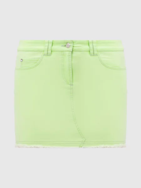 Джинсова спідниця з логотипом Manuel Luciano зелена