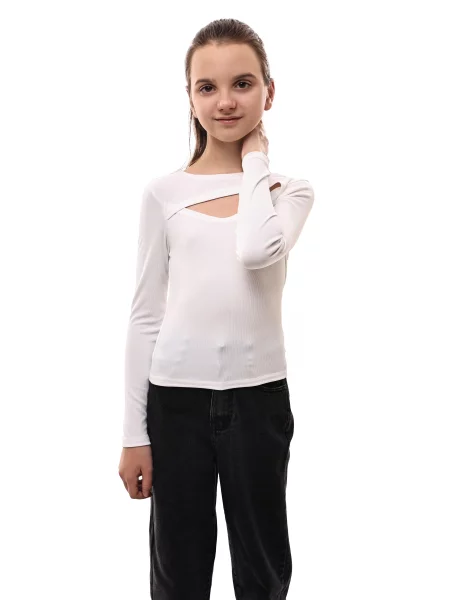 Дитячий Лонгслів LUMO молочний віскоза/поліестер