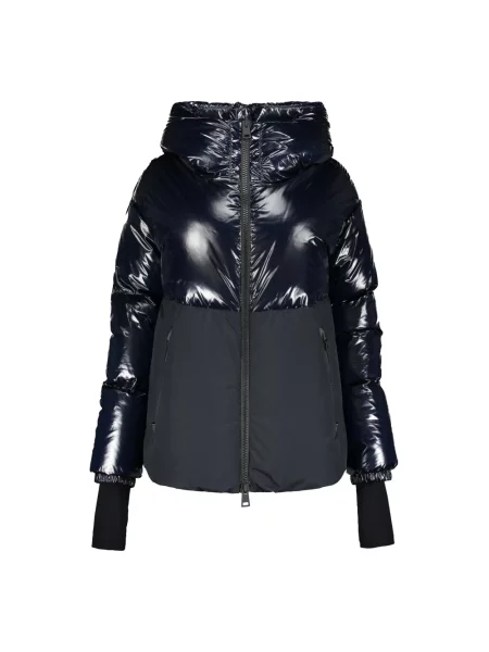 Kurtka puchowa Herno z kapturem niebieska