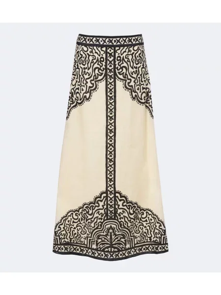 Fusta maxi Johanna Ortiz de in cu imagine alb