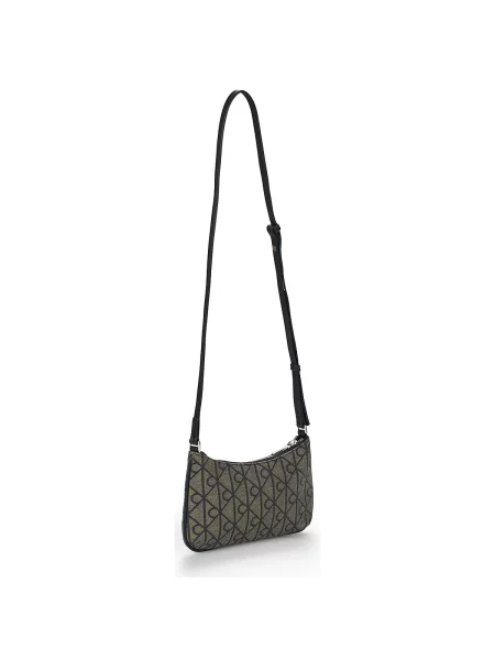Taška Calvin Klein Jeans EMBLEM AOP JACQUARD CONV MINI černé