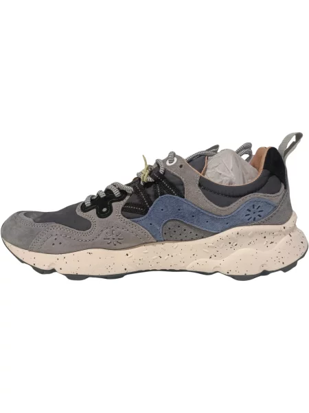 Pantofi Flower Mountain cu model floral gri
