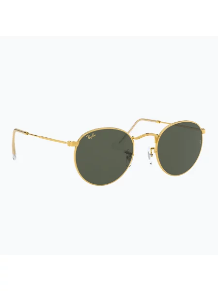 Okulary przeciwsłoneczne Ray-Ban Round Metal gold/green żółte