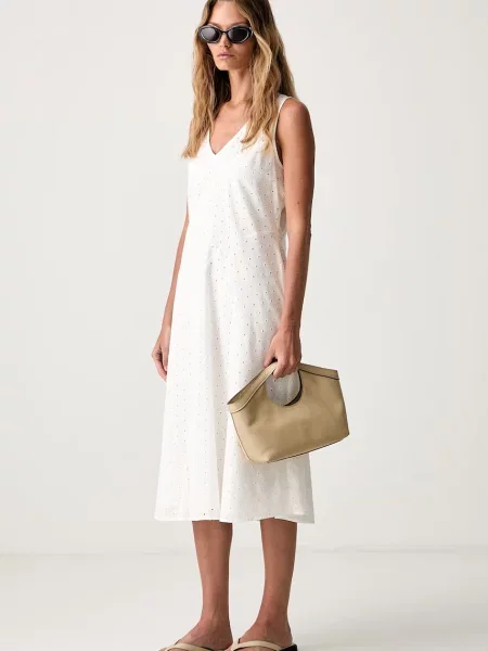 Calvin Klein rochie evazată din bej