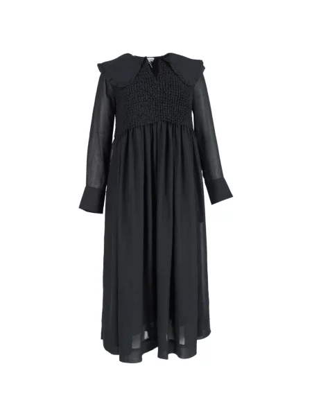 Rochie maxi Ganni lungă de costum negru