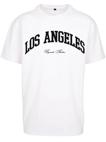 MT Upscale Tricou L.A. College negru alb