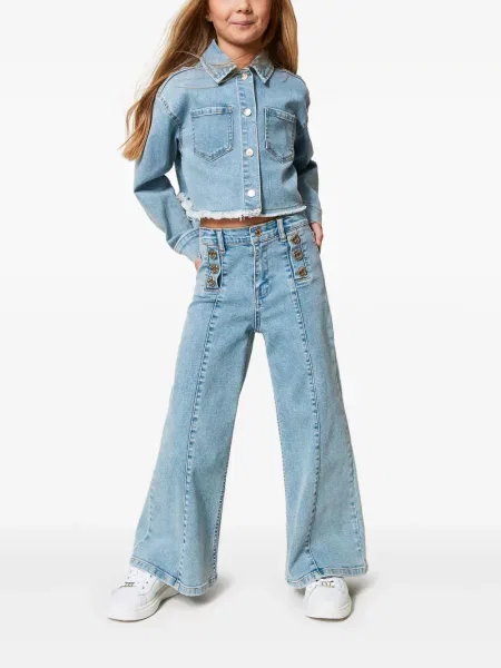 Jeansy dziecięce Twinset niebieskie