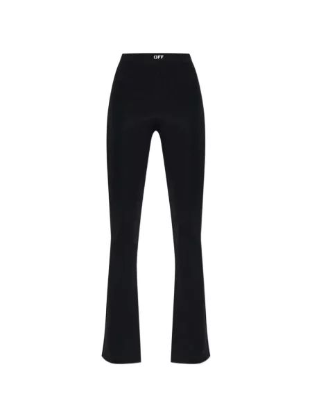 Pantaloni Off-white evazate alb