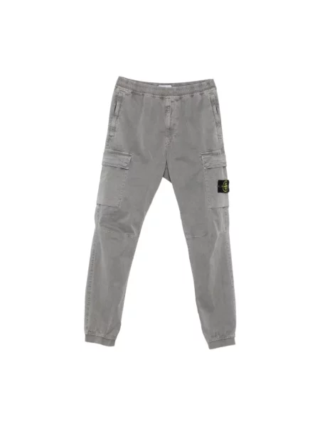 Spodnie Stone Island casual z kamieniami szare