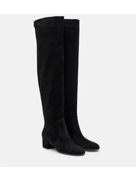 Cizme Gianvito Rossi din piele de căprioară negru