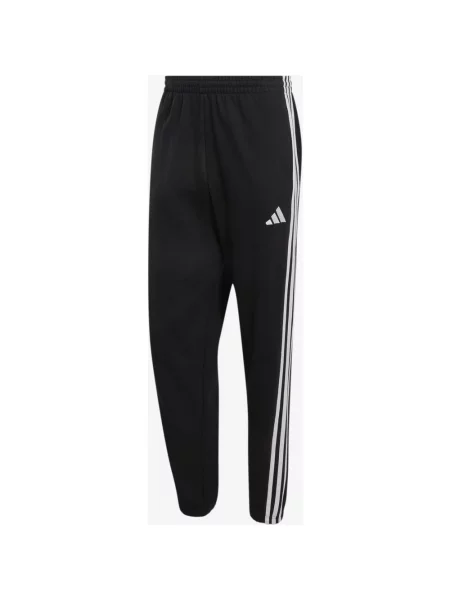 Długie spodnie adidas Essentials Fleece zwężane ściągacze czarno XS biały