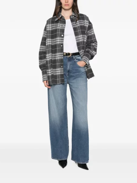 Καρό τζιν πουκάμισο Icon Denim γκρι