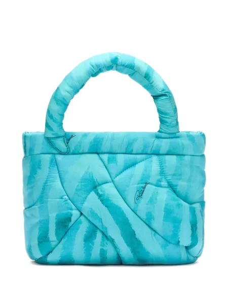 Καπιτονέ τσάντα shopper Roberto Cavalli μπλε