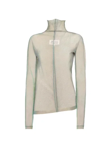 Lung tricou Maison Margiela tricotate verde