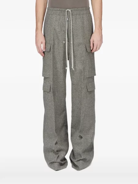 Pantaloni Rick Owens de lână gri