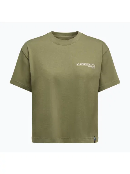 Tricou de cățărare pentru femei La Sportiva Since Crop cypress/chalk