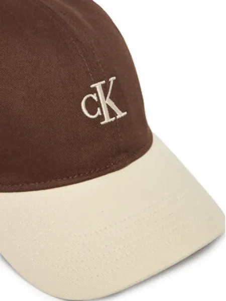 Baseball sapka Calvin Klein Monogram Emb Colorblock Baseball barna