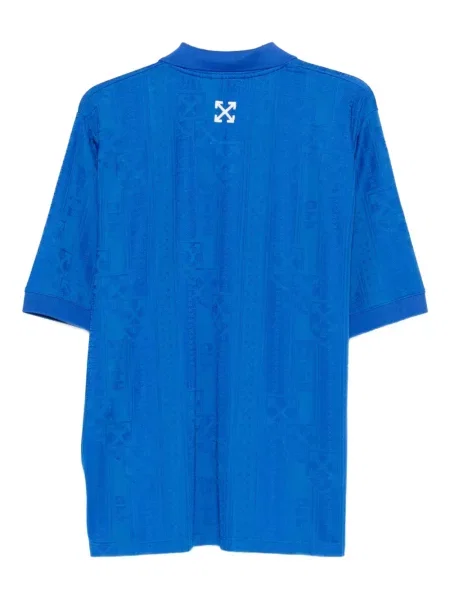 Gulerat tricou polo Off-white alb
