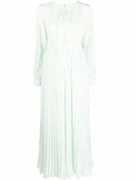 Rochie maxi Self-portrait din dantelă de costum verde